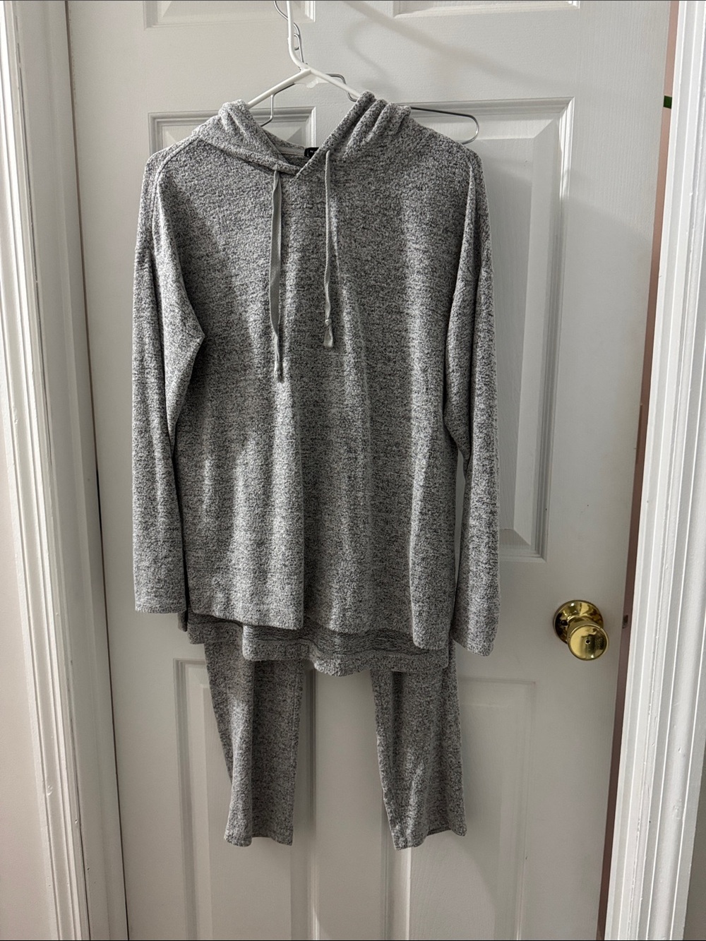 Cozy Grey Hooded Lounge Set - Women